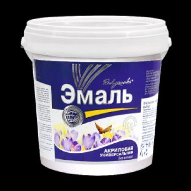 Эмаль акриловая универсальная РАДУГА 0,9кг БЕЛАЯ п/глянец /6/