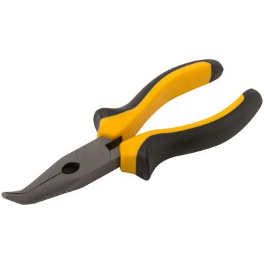 Длинногубцы изогнутые "Стайл", мягкие прорезиненные ручки, молибденовое покрытие 165 мм ФИТ