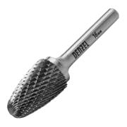 Борфреза твердосплавная по металлу, дереву, пластику, параболическая, тип-F, 16 мм, Denzel