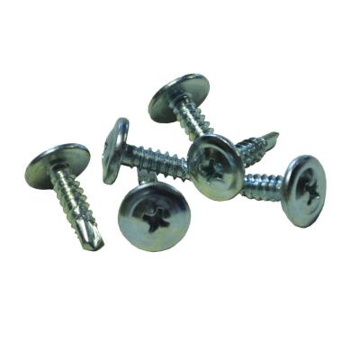 Саморез с прессшайбой, сверло, D 4,2 мм 25 мм оцинкованный (100шт/уп)