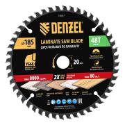 Пильный диск по ламинату ф185 х 20 мм, 48 зубьев Denzel