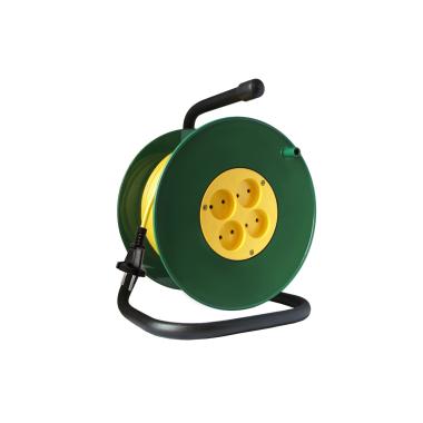 Удлинитель-катушка 4гн.30м б/з ПВС 1300Вт 2х0,75мм2 СОЮЗ