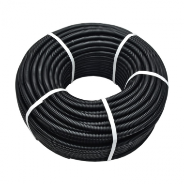 Труба гофрированная ПНД 25мм черный наружная (Бухта 25м)