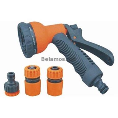 Пистолет 1 струя + коннектор 1/2" + штуцер,7508 БЕЛАМОС