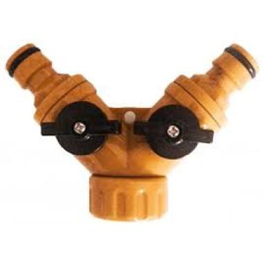 Разветвитель регулируемый 2-х канальный со штуцерами Вихрь