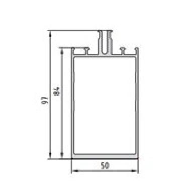 Витраж, ЭК-5002  Алюминевый профиль, стойка, Белый, 6,0 м.