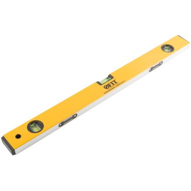 Уровень "Магнит", 3 глазка, желтый усиленный корпус, магниты, шкала, Профи 600 мм ФИТ