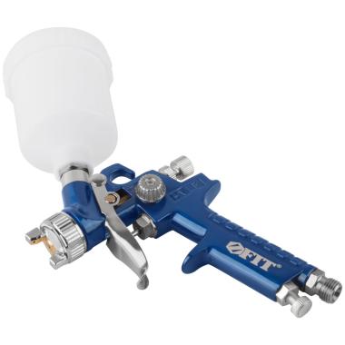 Краскопульт пневматический HVLP для точных работ, c верхним пластиковым бачком 150 мл, 0.8 мм ФИТ