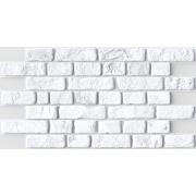 Панель ПВХ 0,4 кирпич Ретро белый (10)