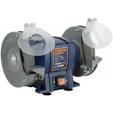 Станок точильный 250 Вт; 2950/2950об/мин; 1: 150/20/12,7мм; 2: 150/20/12,7мм; 6,55 кг; индукционный мотор; кор. Max-pro