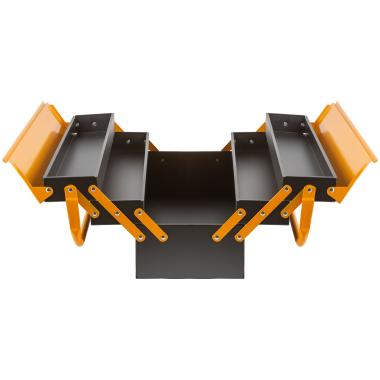 Ящик для инструмента металлический с 4-мя раздвижными отделениями  530х200х200 мм, FIT