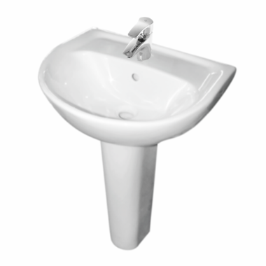 Умывальник  ЭТАЛОН с пьедесталом, 550*440мм (белый), SANITA