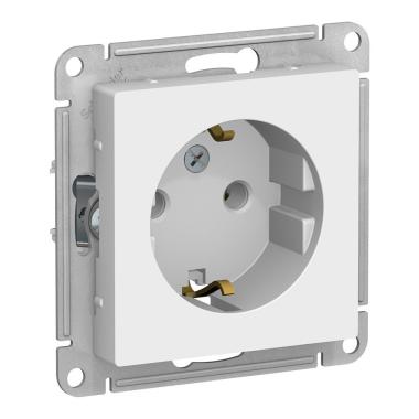 Розетка "Atlasdesign" 1СП с/з крышка Белый под рамку IP44 Schneider Electric