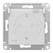 Розетка "Atlasdesign" 1СП с/з крышка Белый под рамку IP44 Schneider Electric