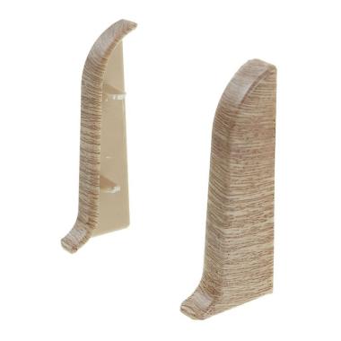 Торцевая заглушка для плинтуса, правая , 207, Дуб кофейный, Идеал, Комфорт