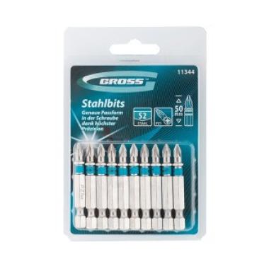 Бита магнитная РZ1 х 50, сталь S2, 10 шт/уп (ПОШТУЧНО), Gross