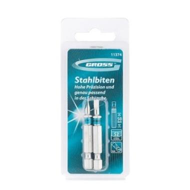 Набор бит SL4 х 50, сталь S2, 2 шт Gross