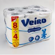 Туалетная бумага 2-х сл. спайка 12шт/упак. Viero