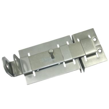 Задвижка дверная ЗД-04 (шпингалет, ПЛОСКИЙ ригель-цинк, с проушиной) Цинк