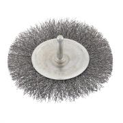Щетка для дрели 100 мм, плоская со шпилькой, витая проволока Сибрте