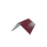 Конек простой 417*2,5, Красное вино (RAL 3005), 0,45 мм (1,042 м/кв), 10 шт./уп.