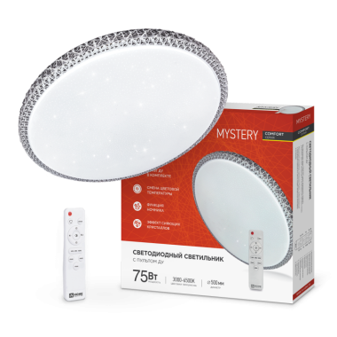 Светильник управ.накладной Comfort Mystery 75Вт 3000К-6500K 6000Лм 500х65мм с пультом InHome