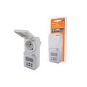 Розетка-таймер TDM ТРЭ-02, неделя, 1750Вт, IP44