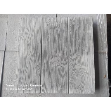 Плитка тротуарная Три доски 400*400*50, 6шт/м2, (45шт/поддон, вес 19кг/1шт) Серый