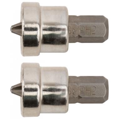 Насадки д/быстрого завинч.самор.по гипр., набор 2 шт., сталь s2 Профи, РН2 х 25 мм ФИТ