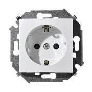 Розетка "Simon"1СП с/з белый под рамку с защитной шторкой