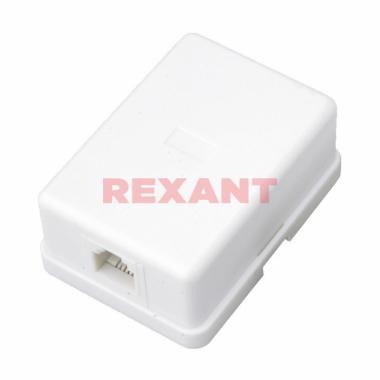 Розетка телефонная 1х6P-4C REXANT