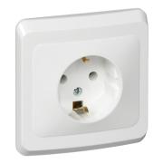 Розетка "Этюд"1СП с/з белый Schneider Electric