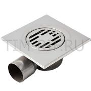 Трап для душа из нержавеющей стали SUS304 с горизонтальным выпуском 150×150мм