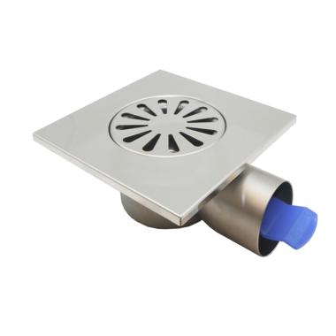 Трап для душа из нержавеющей стали SUS304 с горизонтальным выпуском 150×150мм