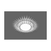 Светильник встраиваемый CDС4020,11W,4000К,GX53, 130х30мм без лампы прозрачн.с белой подсветкой,Feron