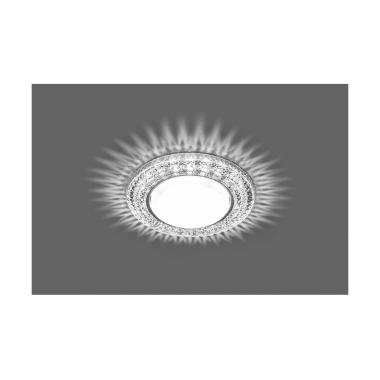 Светильник встраиваемый CDС4020,11W,4000К,GX53, 130х30мм без лампы прозрачн.с белой подсветкой,Feron