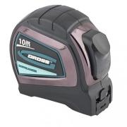 Рулетка 10 м x 25 мм, 2кл.точн., автостоп, двойные зацеп и шкала, обрезиненная, "Doppelhaken",Gross