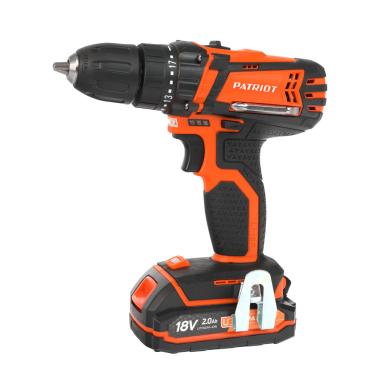 Дрель-шуруповерт аккумуляторная PATRIOT BR 183UES, одна АКБ Li-Ion,18В, 2.0 Ач, 2 скорости, кейс