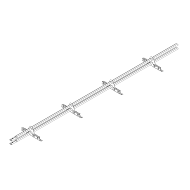 Снегозадержатель трубчатый, Оцинкованный, (Овал) ZN, 3000 мм, 40x20 PROMO