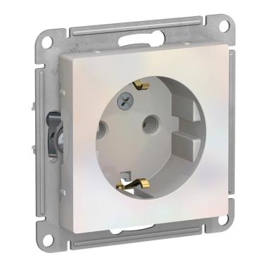 Розетка "Atlasdesign" 1СП с/з Жемчуг под рамку Schneider Electric
