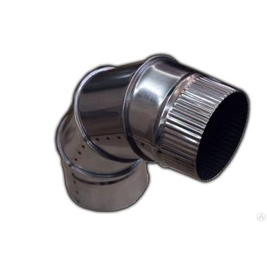 Дымоходы Отвод, нержав., 90*, D 100 мм.