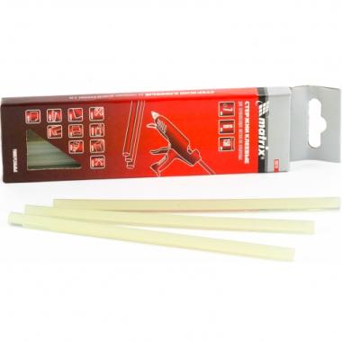 Стержни клеевые 11 х 200 мм, прозрачные, 6шт/уп, Matrix