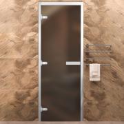 Дверь банная Хамам серия "Стандарт" Бронза Матовая 1900*700 стекло 8мм