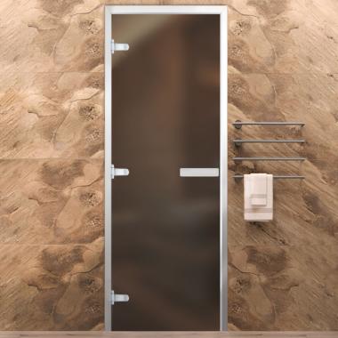 Дверь банная Хамам серия "Стандарт" Бронза Матовая 1900*700 стекло 8мм