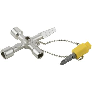 Ключ универсальный для электрошкафов 5-в-1, двусторонняя crv бита ph2/sl7 ФИТ