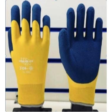 Перчатки теплые двойные с вспененным покрытием Зима Люкс -40 Желтые В37