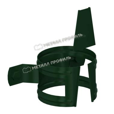 Держатель трубы, D 100, дерево, Зеленый мох (RAL 6005)