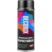 Эмаль аэроз. термостойкая DECORIX черная +800 С 520мл