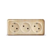 Розетка "Олимп"3ОП сосна с/з UNIVersal