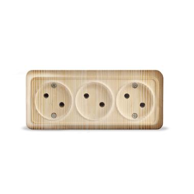 Розетка "Олимп"3ОП сосна с/з UNIVersal